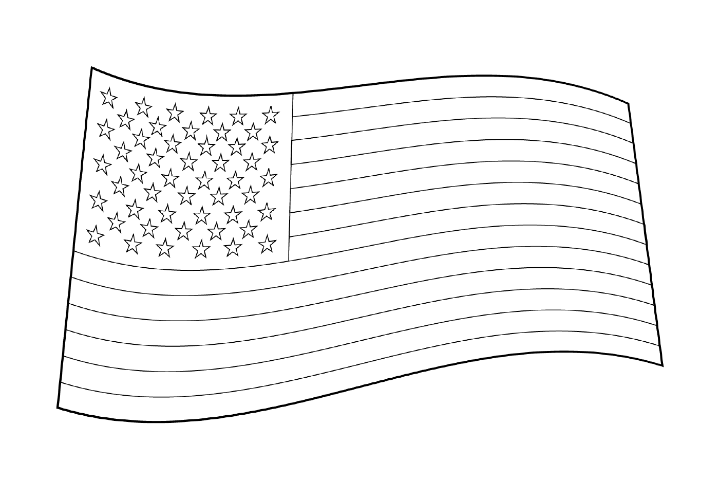  Bandeira americana com estrelas ao lado 