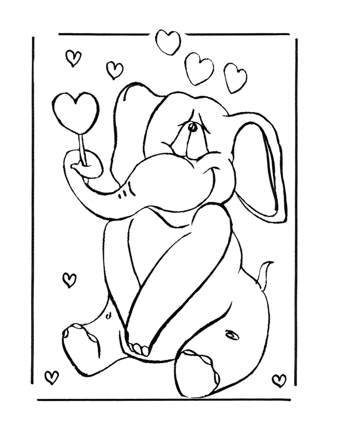  Dia dos Namorados, Elefante e Coração 