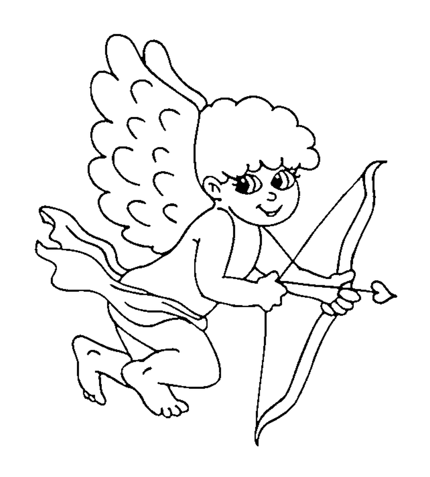  Um anjo segurando um arco e uma flecha 