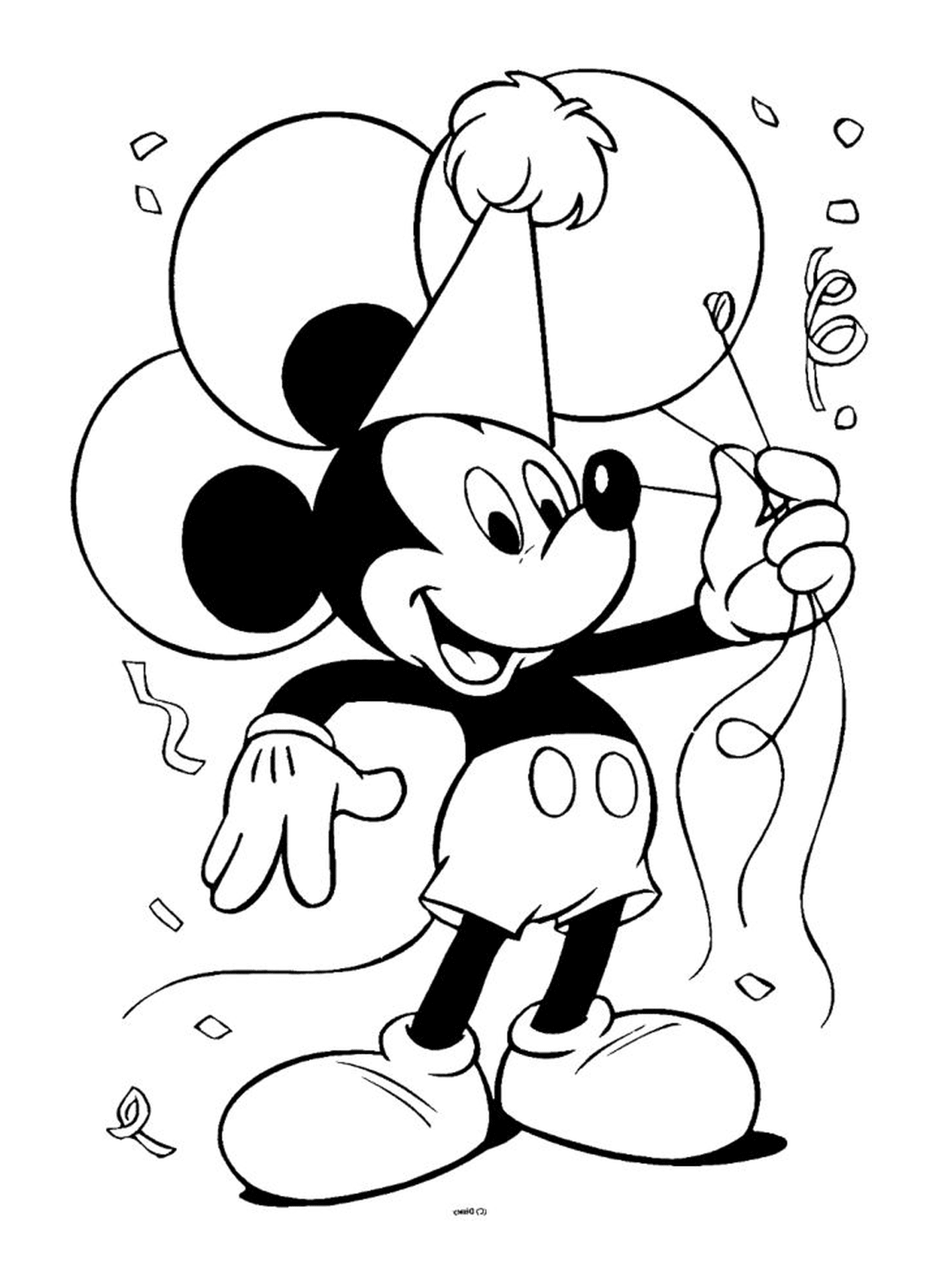  Mickey Mouse com balões 