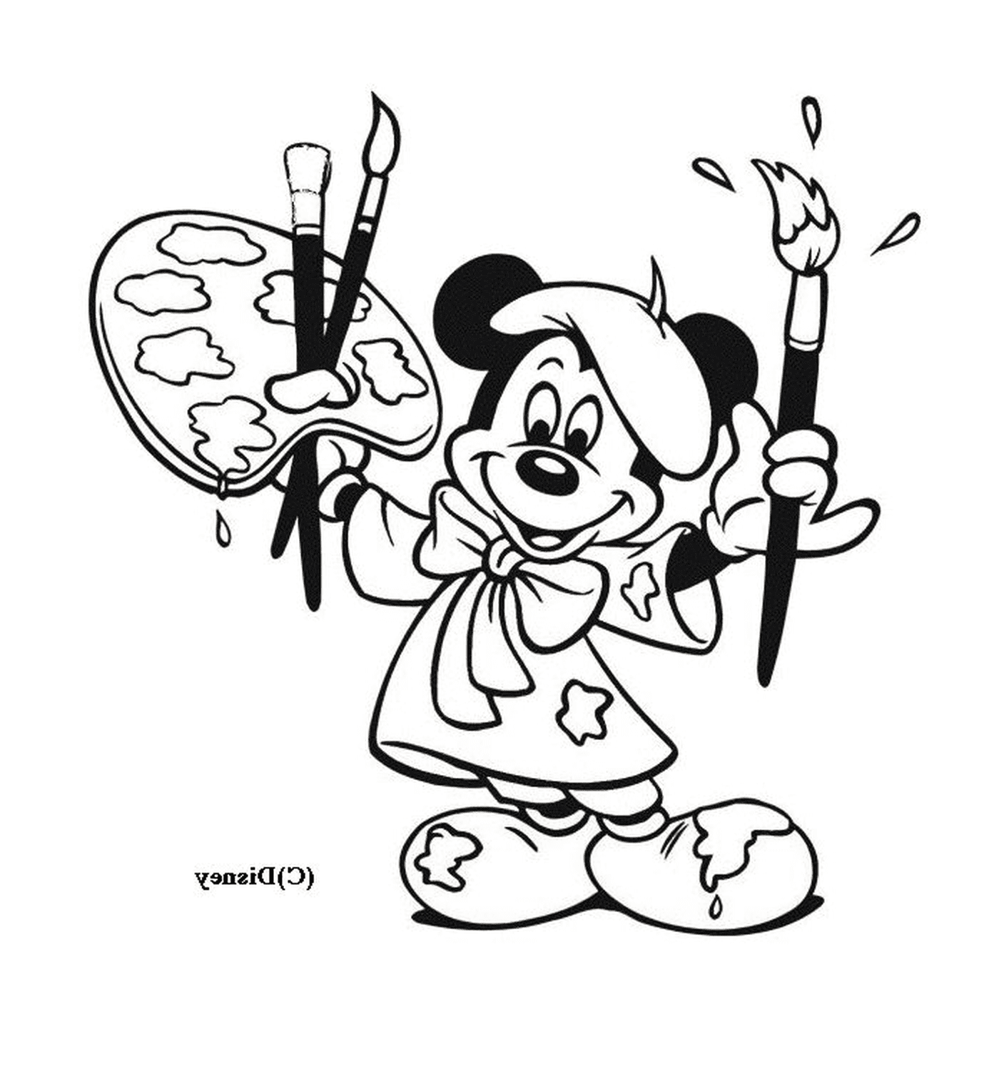  Mickey Mouse é um pintor 