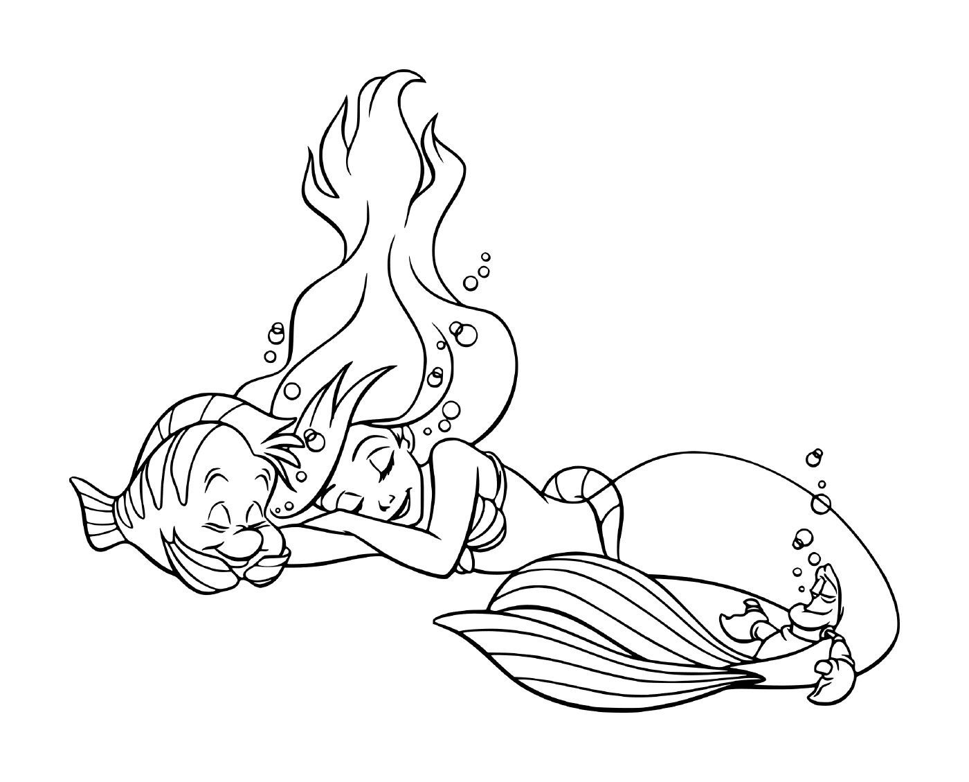  Ariel de La Petite Sereia dormindo 
