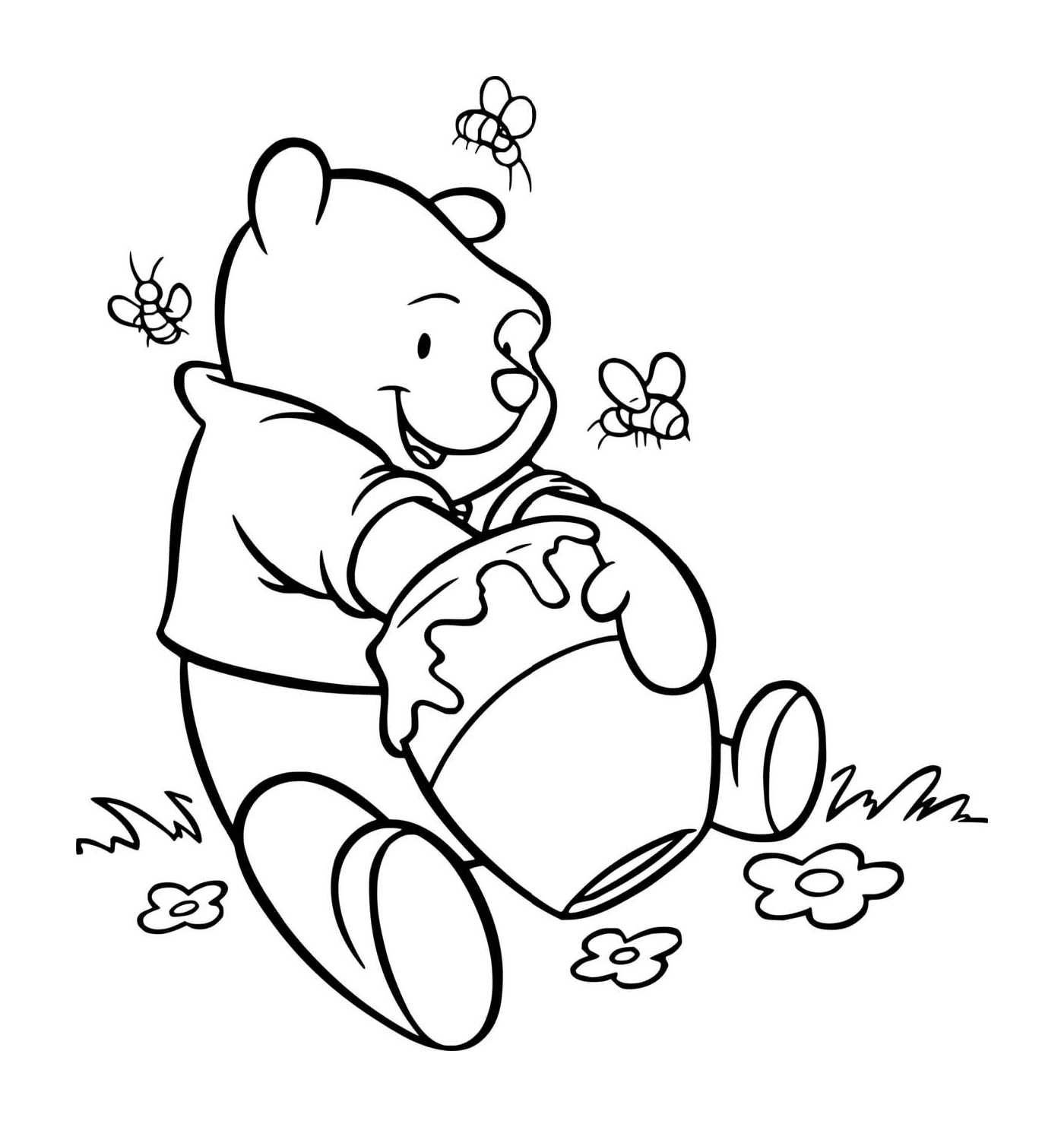  Winnie continua comendo mel 