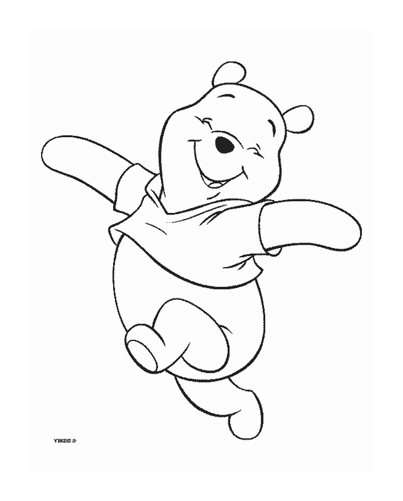  Winnie o urso caminha com alegria 