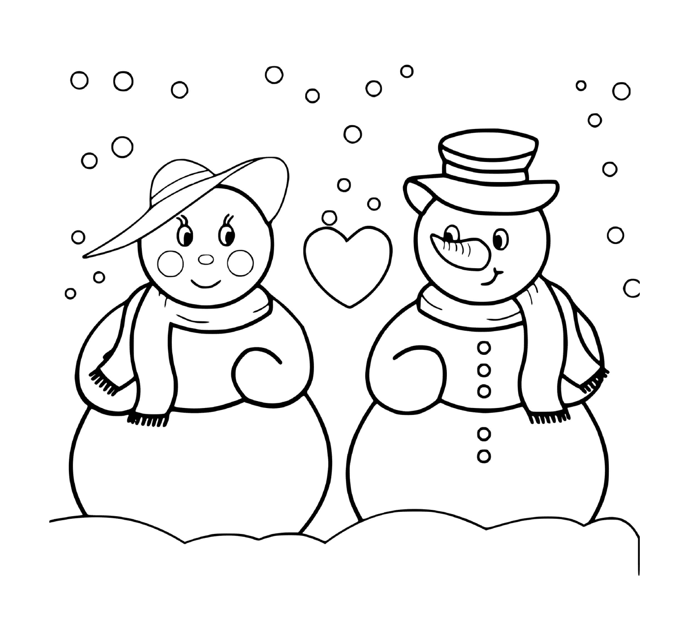  两个雪人相爱 