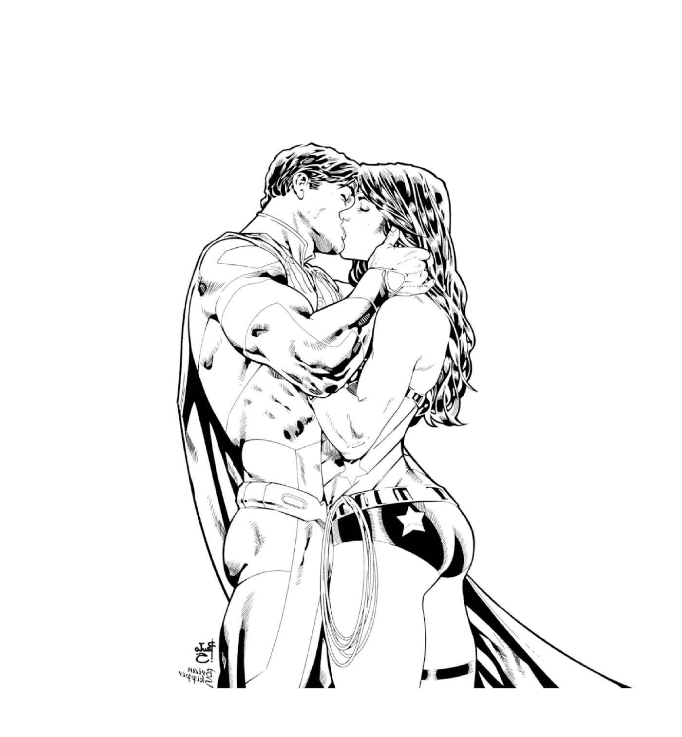  Superman e Mulher Maravilha no Amor 