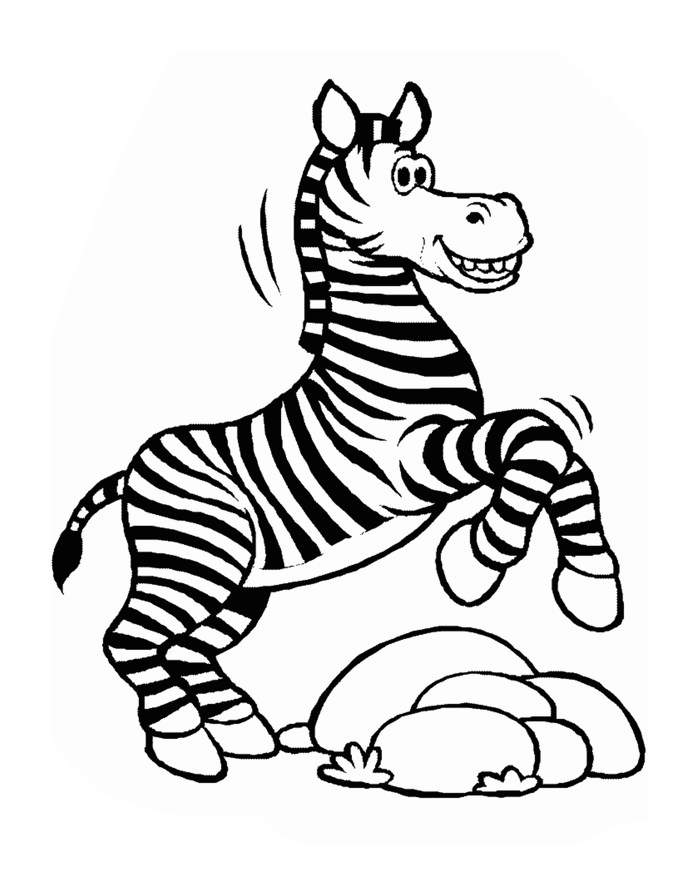  Zebra saltando no ar 