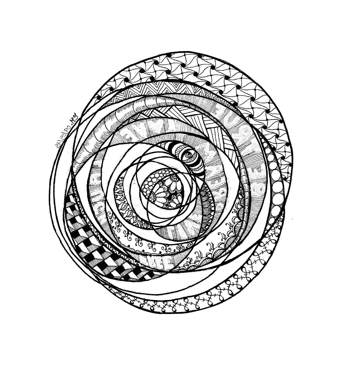  espiral abstrata com padrão 