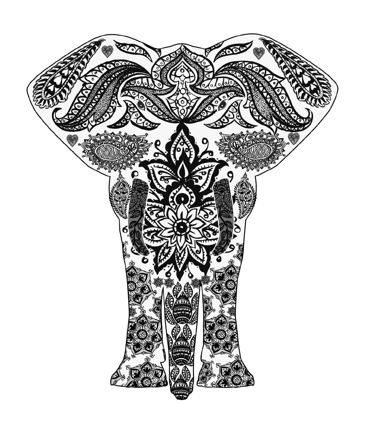  Elefante com padrões complexos 