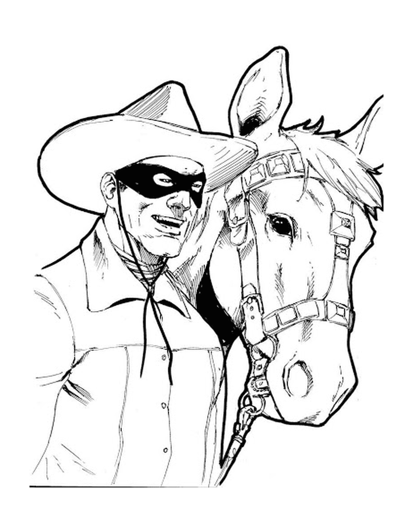  Zorro e seu cavalo realista 
